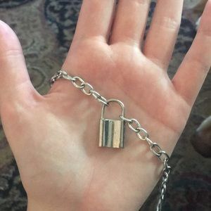 Silver Padlock Chain